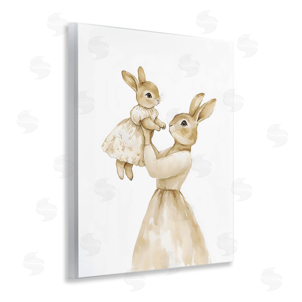 Arlington Prints Tender Mama Rabbit Wall Plaque Art Print
