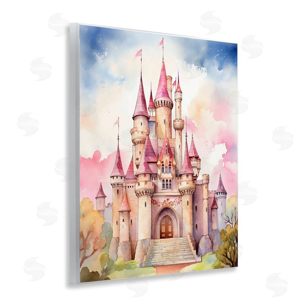 Creative Studio Princess Castle Watercolor Portrait Wall Plaque Home Decor Art Print