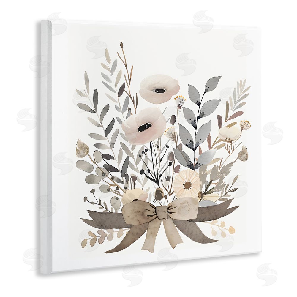 Creative Studio Neutral Floral Bouquet Beige Wall Plaque Home Decor Art Print