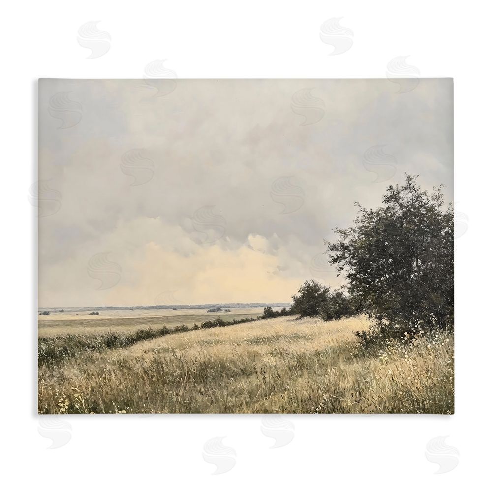 Franklyn Gregory Rustic Countryside Hill Landscape Stretched Canvas Wall Art