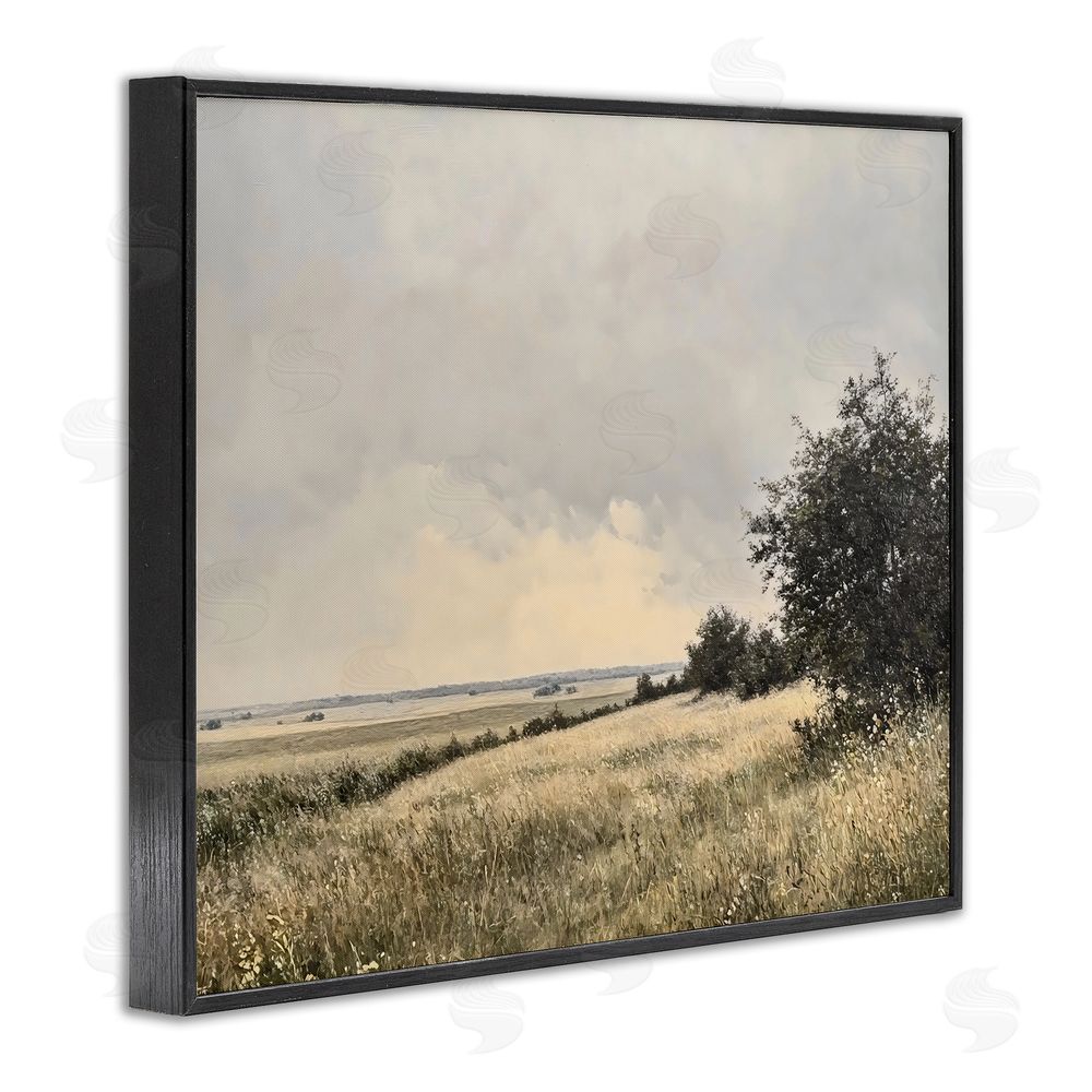Franklyn Gregory Rustic Countryside Hill Landscape Black Framed Giclee Wall Art