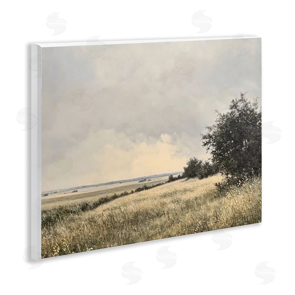 Franklyn Gregory Rustic Countryside Hill Landscape Wall Plaque Home Decor Art Print