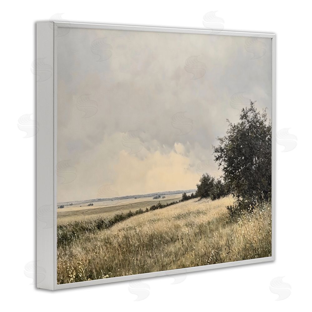Franklyn Gregory Rustic Countryside Hill Landscape White Framed Giclee Wall Art