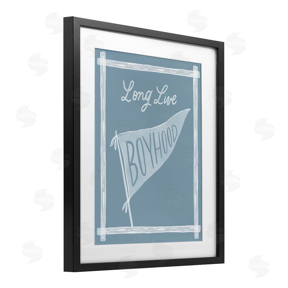 Cherrywood Lane Long Live Boyhood with Border Black Framed Print Under Glass Wall Art