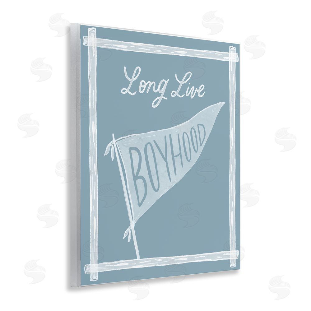 Cherrywood Lane Long Live Boyhood with Border Wall Plaque Home Decor Art Print