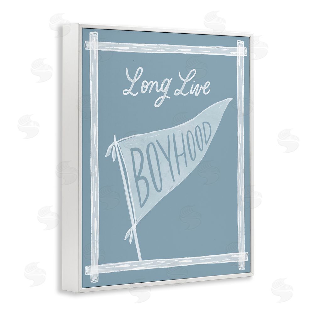 Cherrywood Lane Long Live Boyhood with Border White Framed Giclee Wall Art