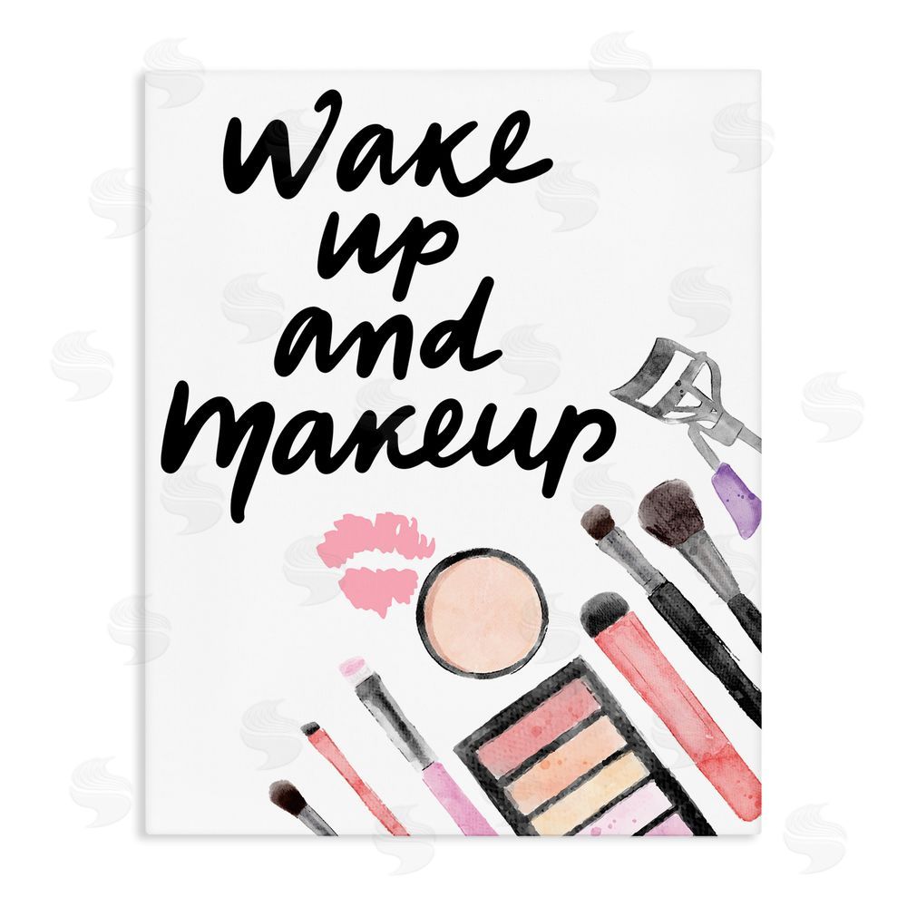 Jesse Keith Wake Up & Makeup Stretched Canvas Wall Art Print