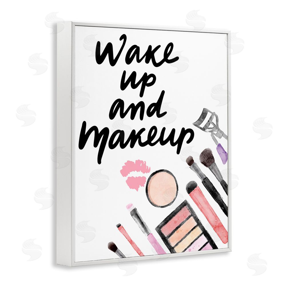 Jesse Keith Wake Up & Makeup White Framed Giclee Wall Art Print