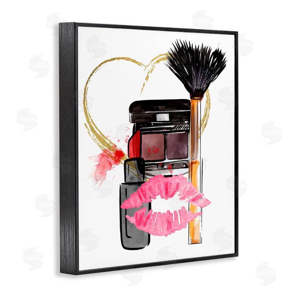 Jesse Keith Mwah Beauty Items & Kiss Black Framed Giclee Wall Art Print