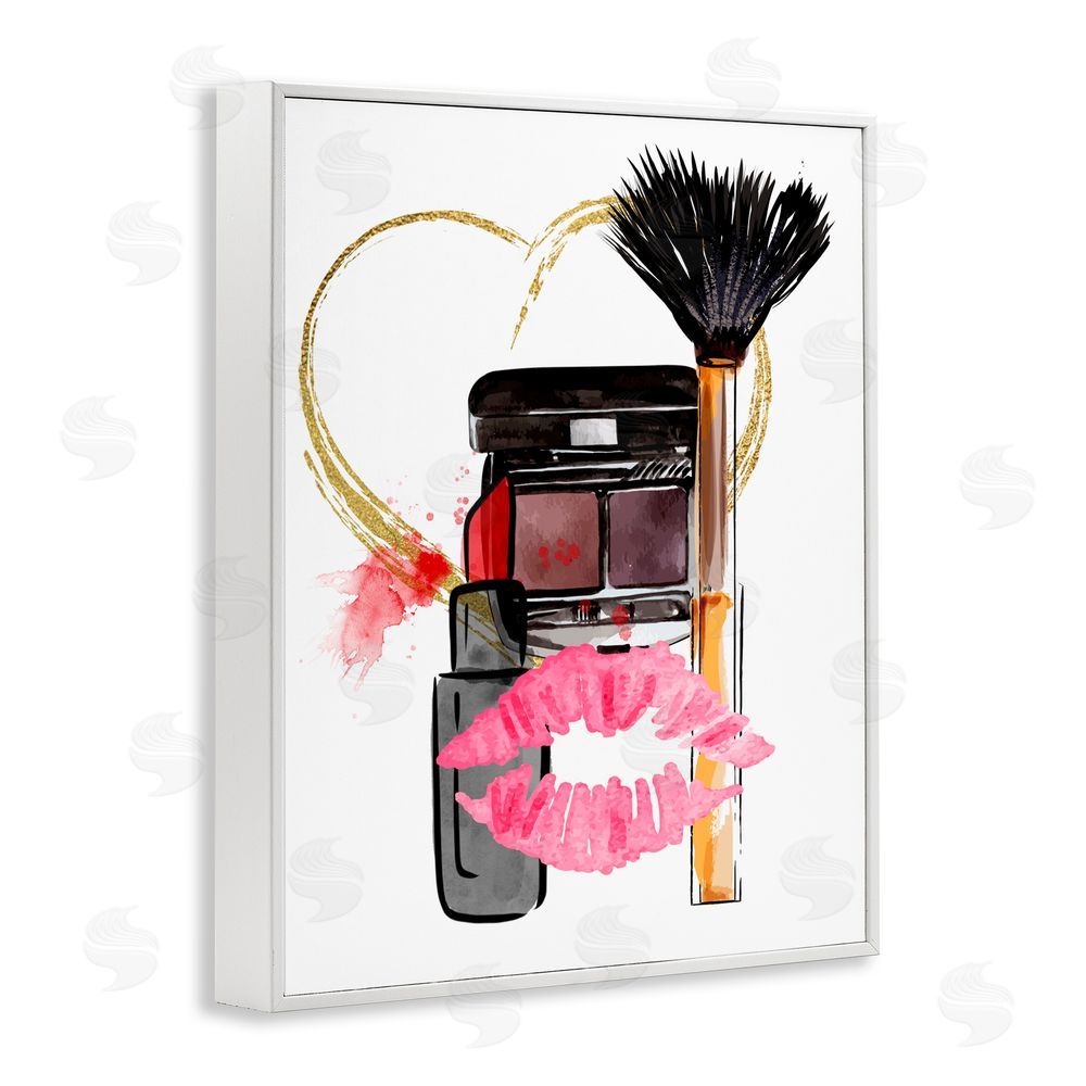 Jesse Keith Mwah Beauty Items & Kiss White Framed Giclee Wall Art Print