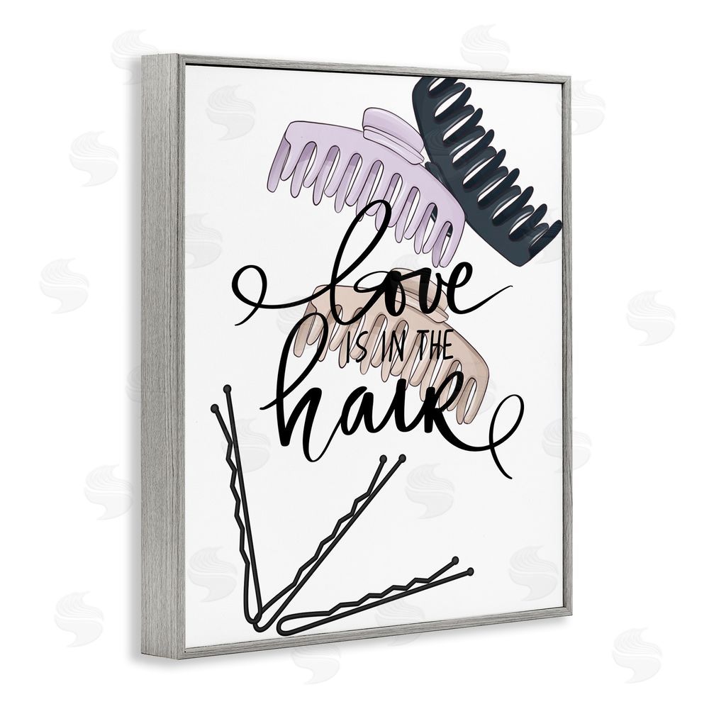 Jesse Keith Love Is In The Hair Gray Framed Giclee Wall Art Print