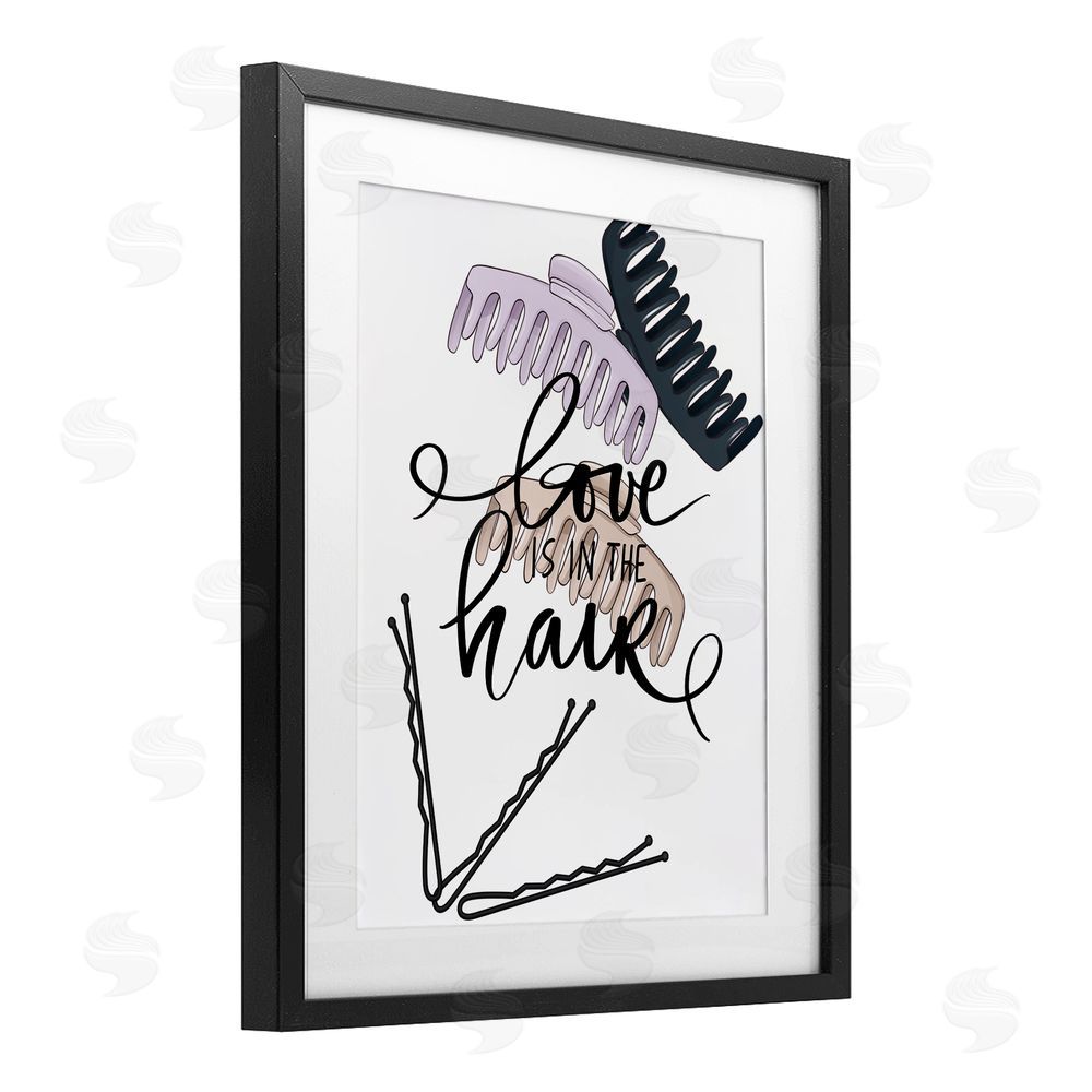 Jesse Keith Love Is In The Hair Black Framed Print Under Glass Wall Art