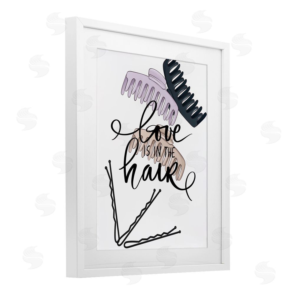 Jesse Keith Love Is In The Hair White Framed Print Under Glass Wall Art