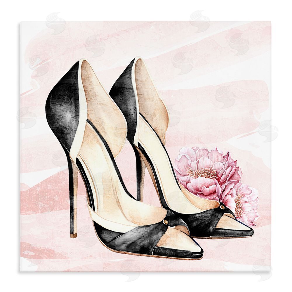 Kim Allen Glam Time Heels Stretched Canvas Wall Art Print