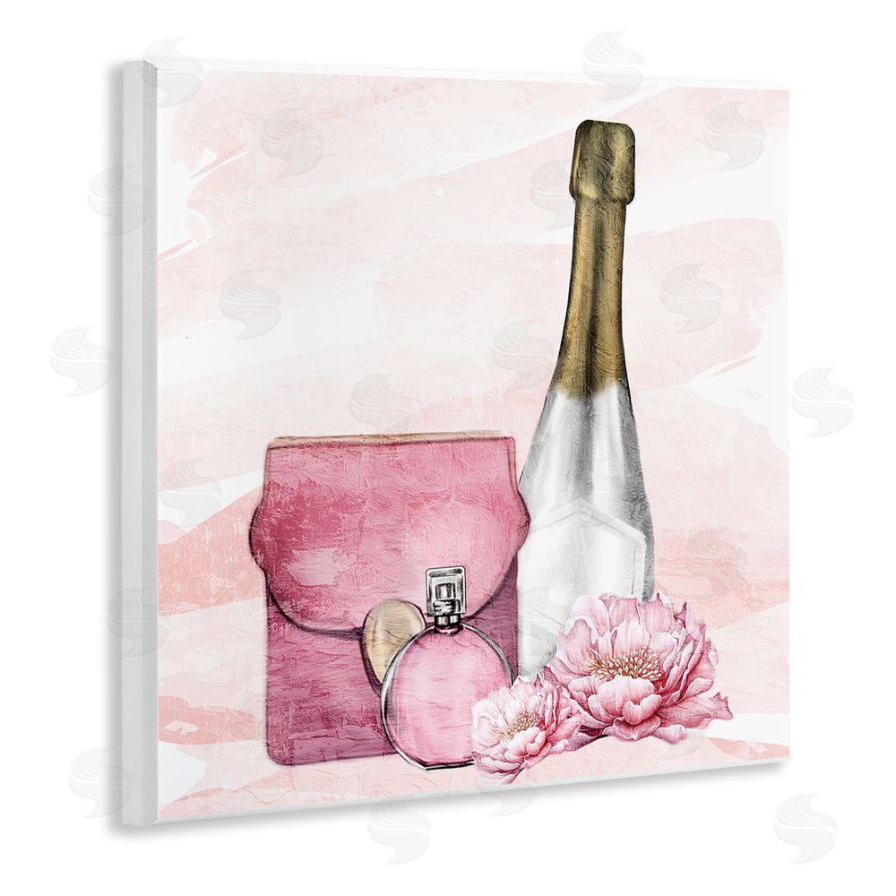 Kim Allen Glam Time Champagne Wooden Wall Plaque Art Print