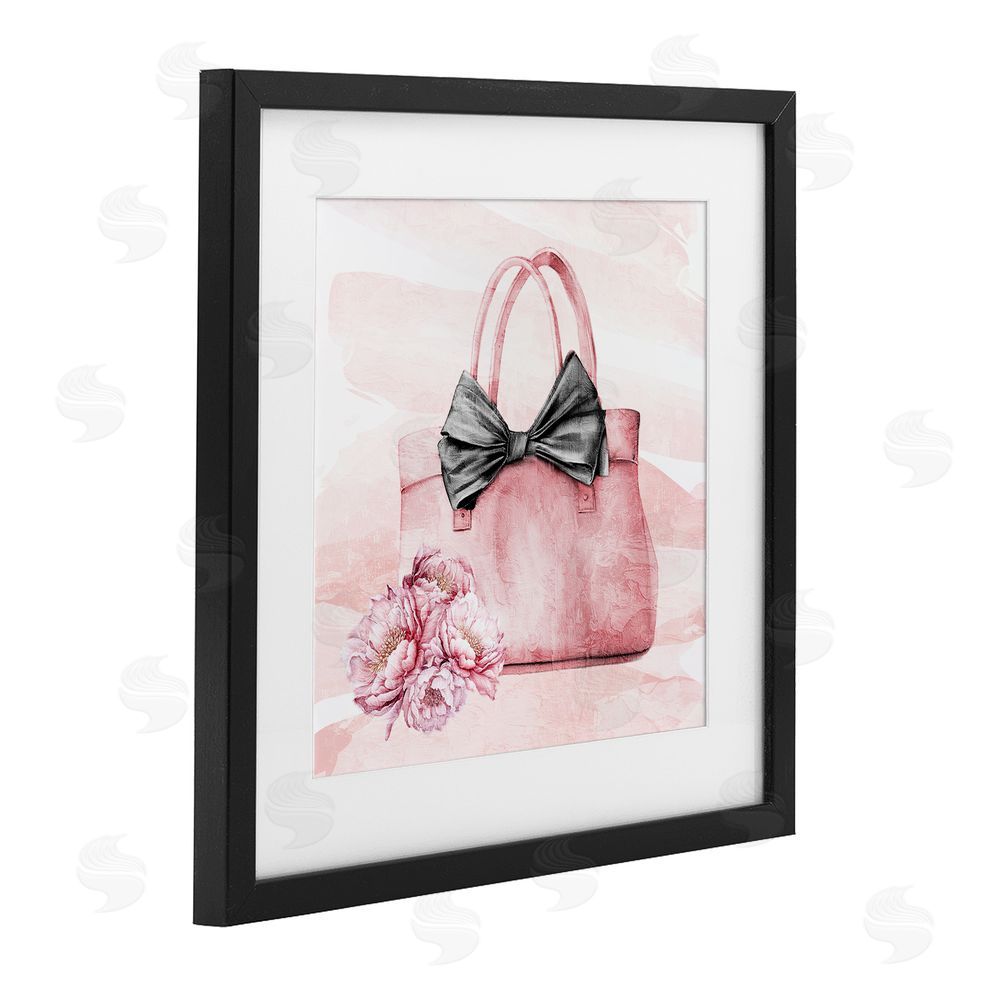 Kim Allen Glam Time Handbag Black Framed Print Under Glass Wall Art