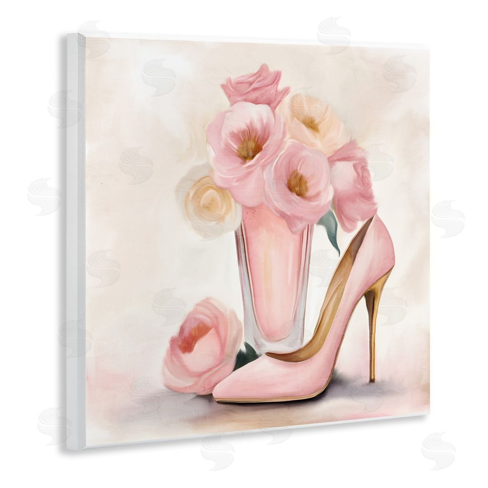 Kim Allen Pink Beauty Bouquet Wooden Wall Plaque Art Print