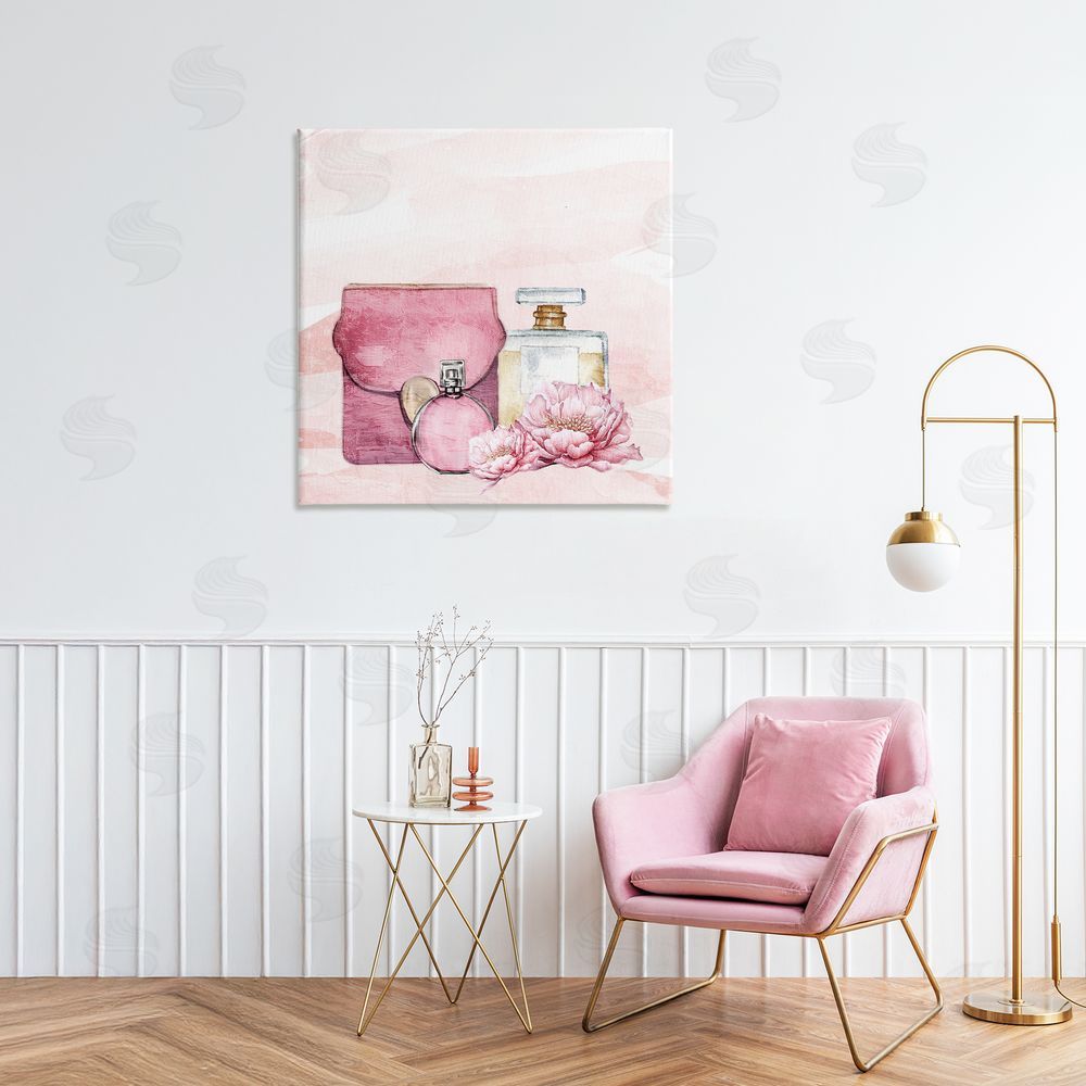 Kim Allen Blush Glam Time Collection Stretched Canvas Wall Art in Room