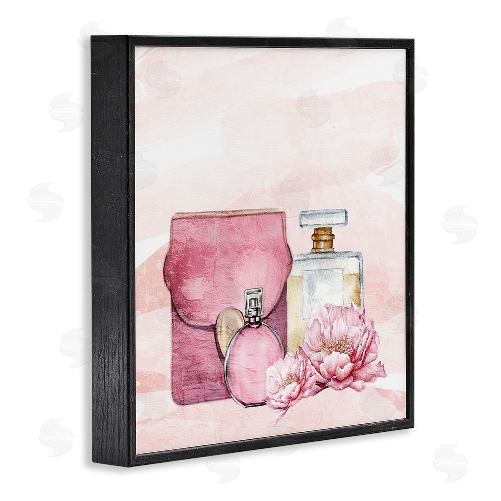 Kim Allen Blush Glam Time Collection Black Framed Giclee Wall Art Print