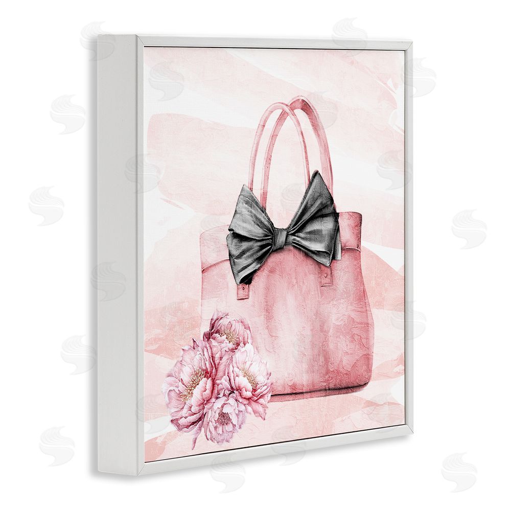 Kim Allen Blush Glam Time Bag White Framed Giclee Wall Art Print