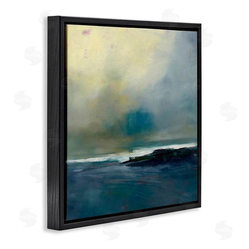 Patrick Dennis Channeling Calm Horizon Black Floating Frame Stretched Canvas Wall Art Print