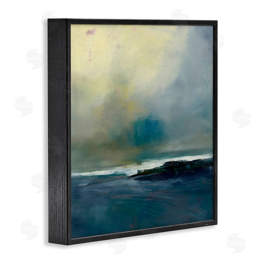 Patrick Dennis Channeling Calm Horizon Black Framed Giclee Wall Art Print