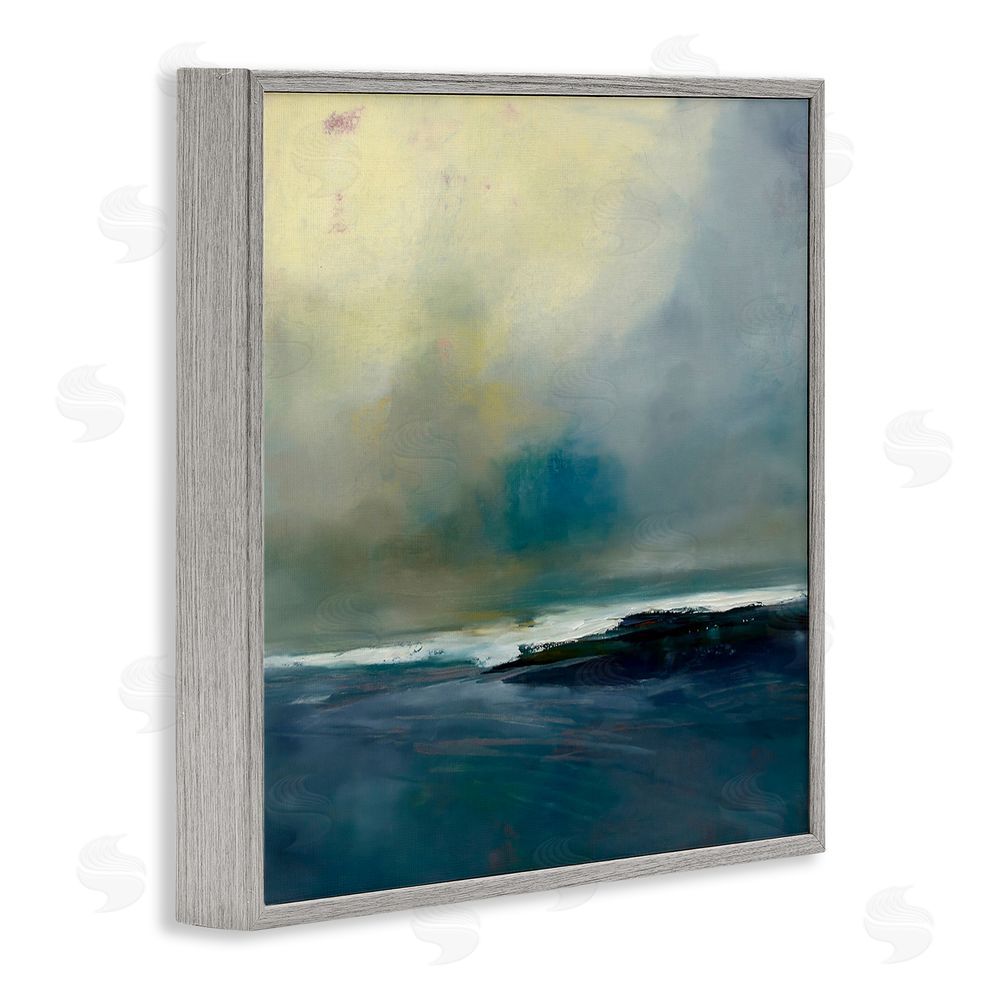 Patrick Dennis Channeling Calm Horizon Gray Framed Giclee Wall Art Print