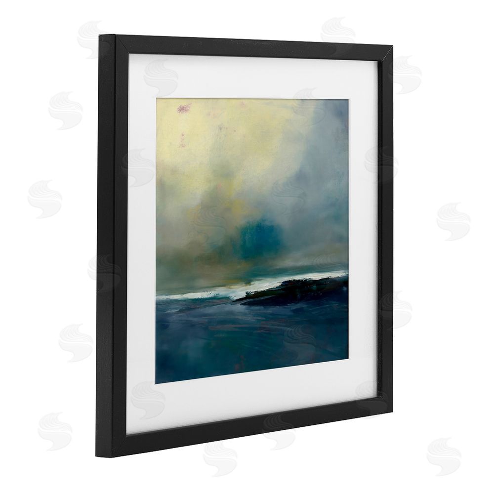 Patrick Dennis Channeling Calm Horizon Black Framed Print Under Glass with Matting Wall Art
