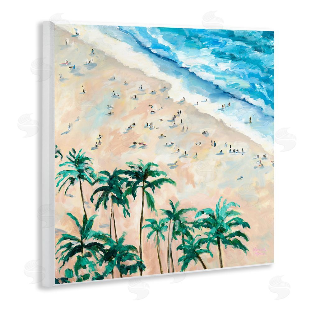 Meredith Howse Waikiki Beach Overview Wooden Wall Plaque Art Print