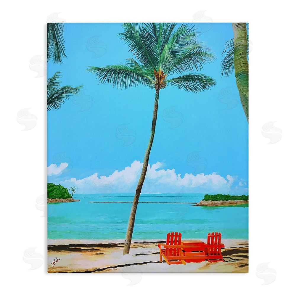 John Jaster Dreaming Of Palm Trees Stretched Canvas Wall Art Print