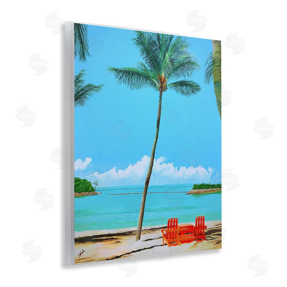 John Jaster Dreaming Of Palm Trees Wooden Wall Plaque Art Print