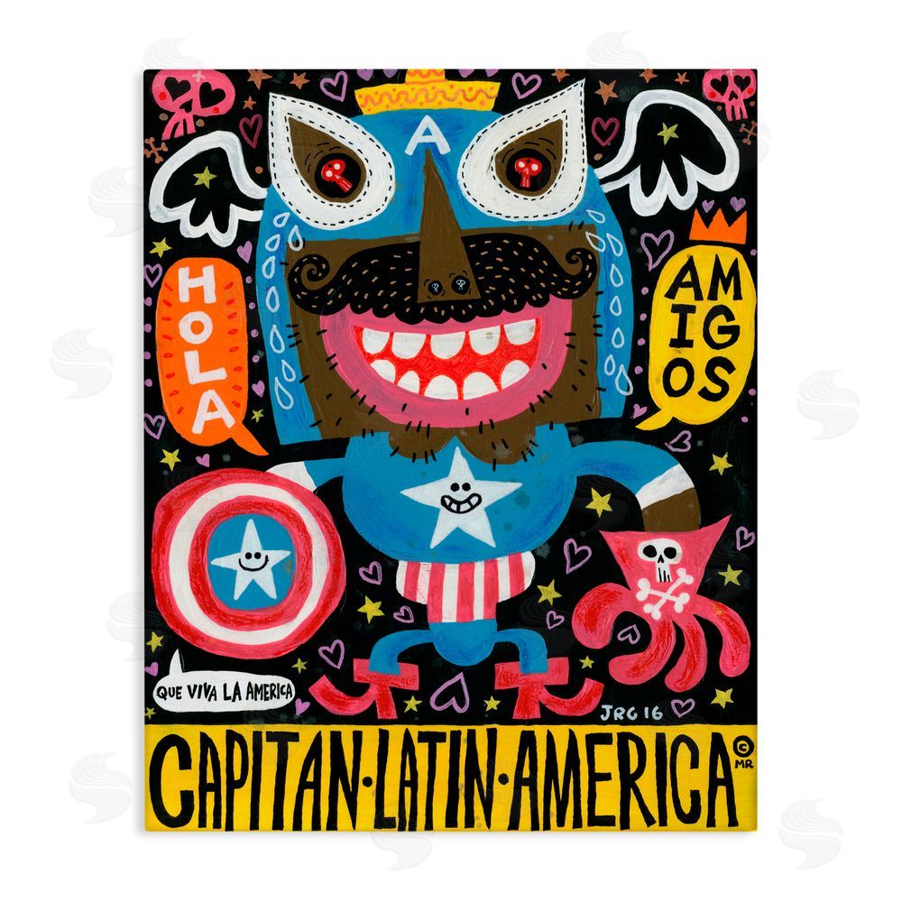 Jorge R. Gutierrez Todos Somos Americanos Collage Canvas Wall Art Print