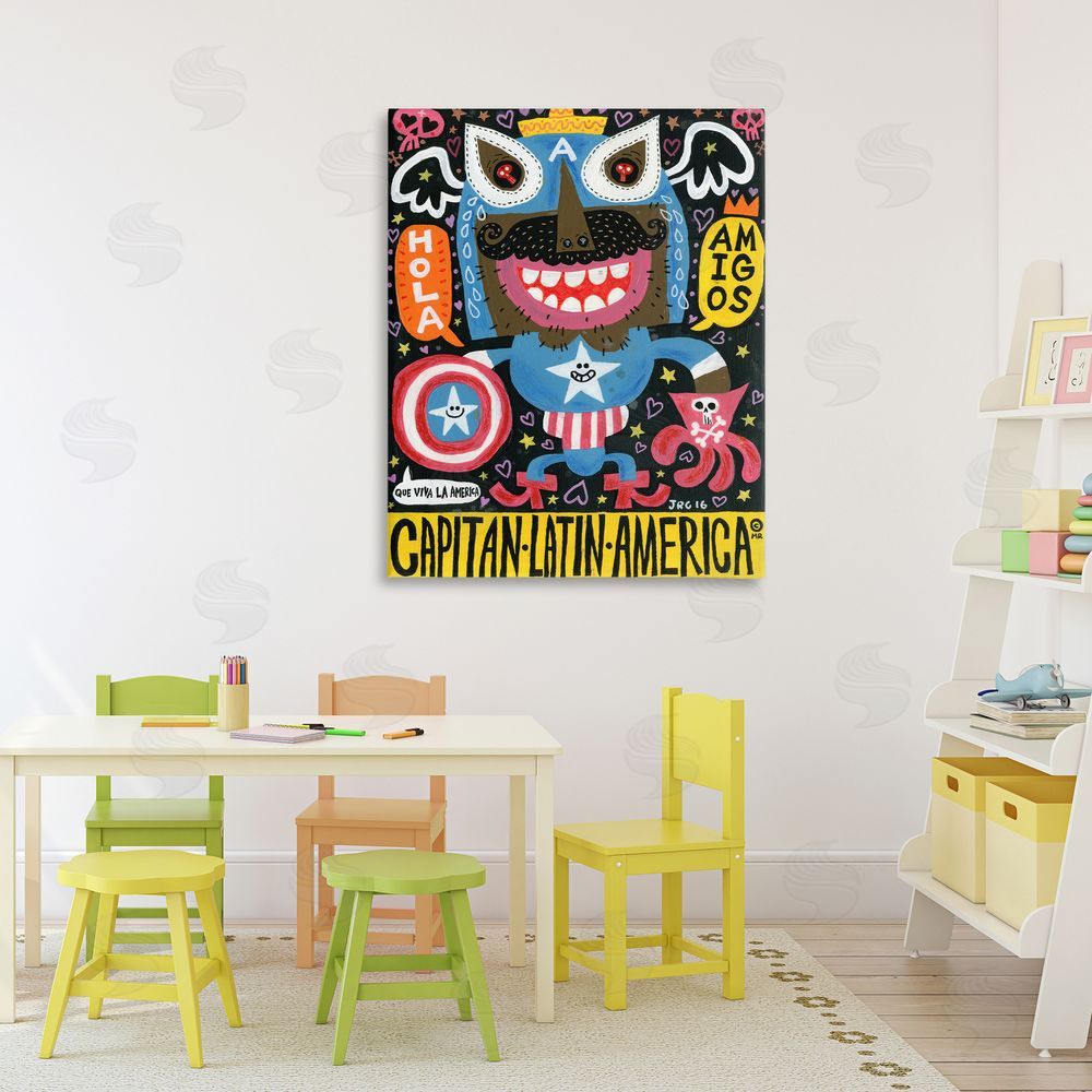 Jorge R. Gutierrez Todos Somos Americanos Collage Canvas Art on Wall