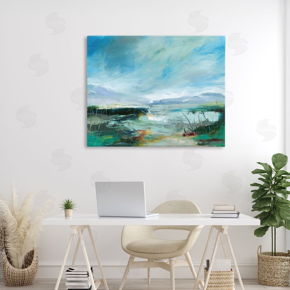 Lesley Birch Days By The Loch Stretched Canvas Wall Art in Room