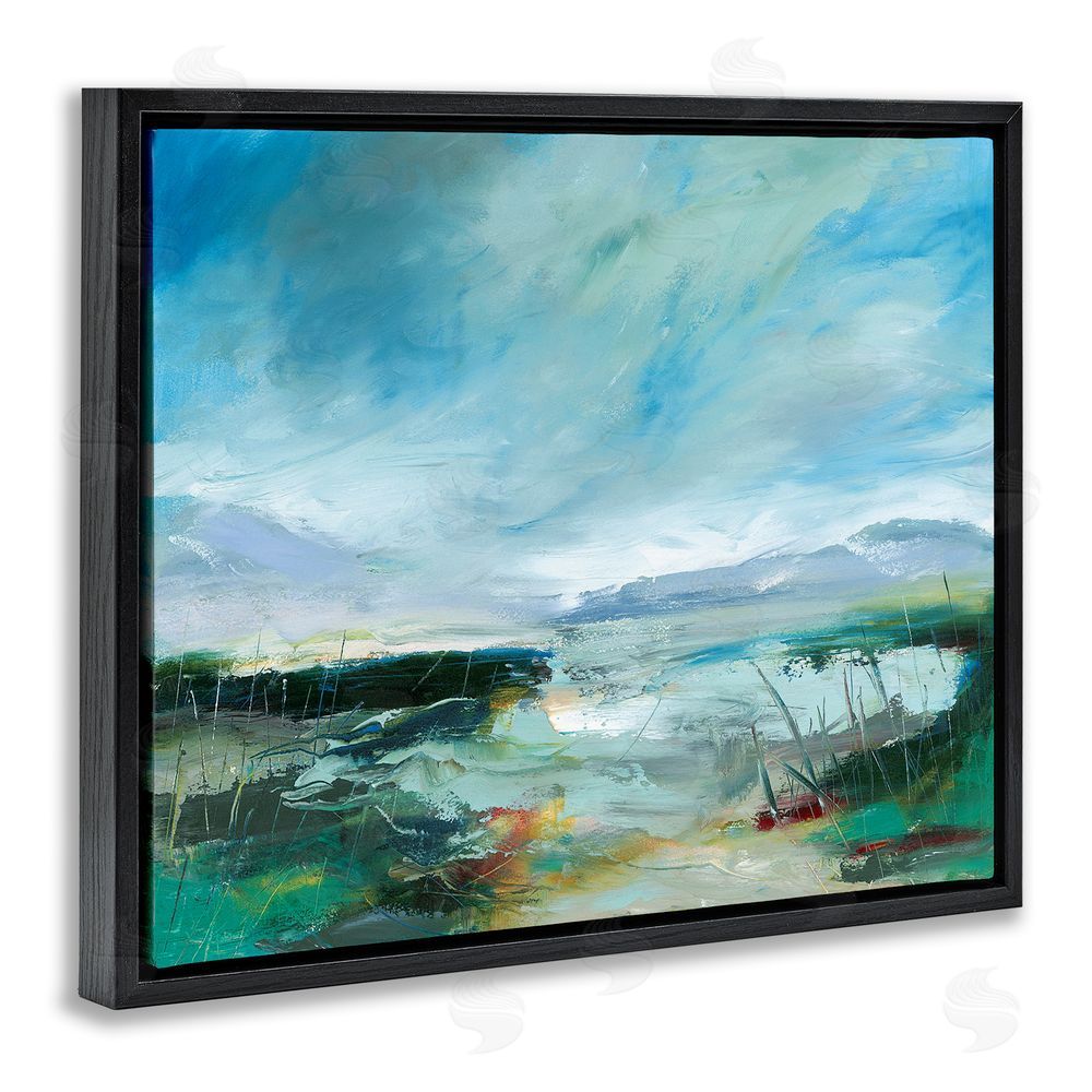 Lesley Birch Days By The Loch Black Floating Frame Canvas Wall Art Print