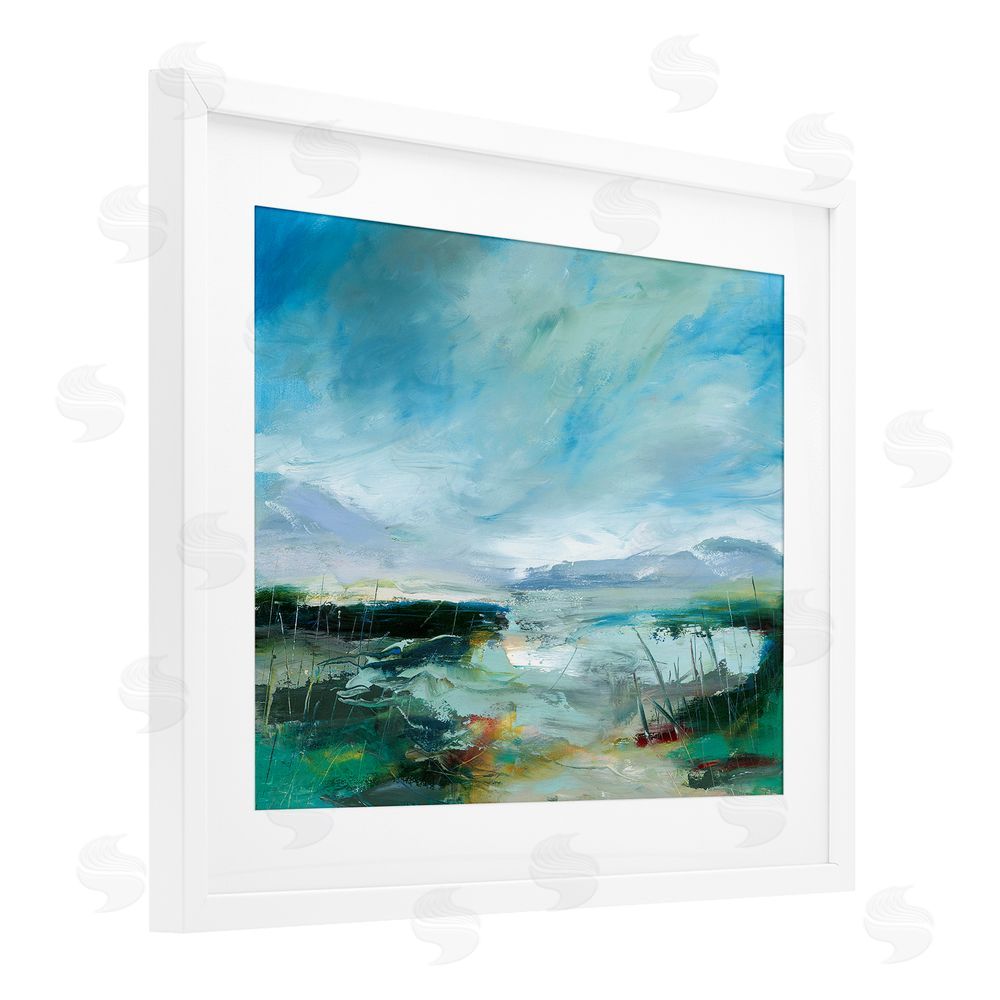 Lesley Birch Days By The Loch White Framed Print Under Glass Wall Art