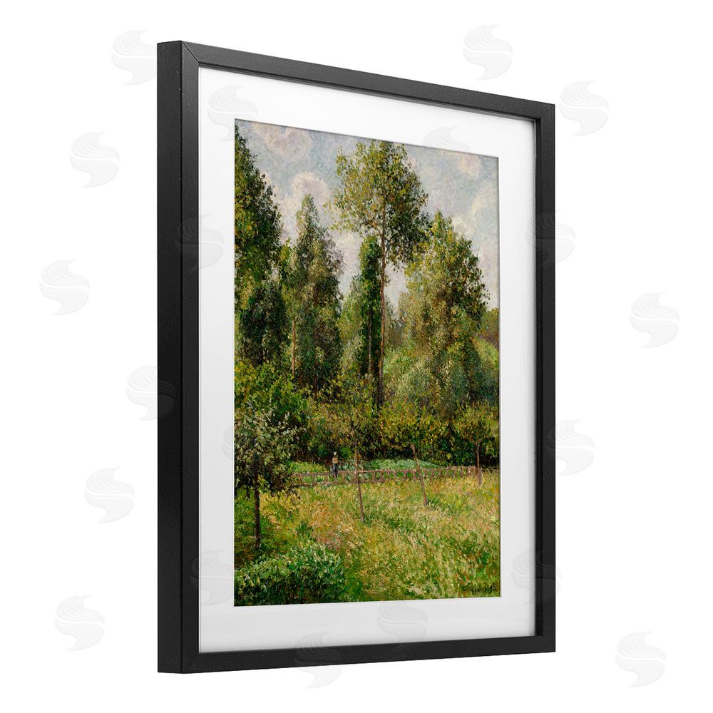 Camille Pissarro Poplars Classic Landscape Black Framed Print Under Glass Wall Art