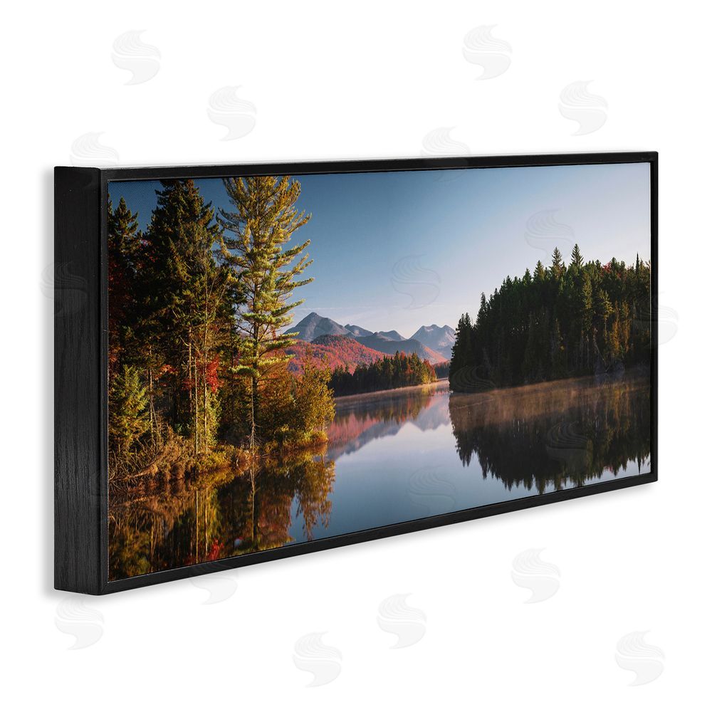 Jonathan Zaharek Autumn Morning Reflection Black Framed Giclee Wall Art Print