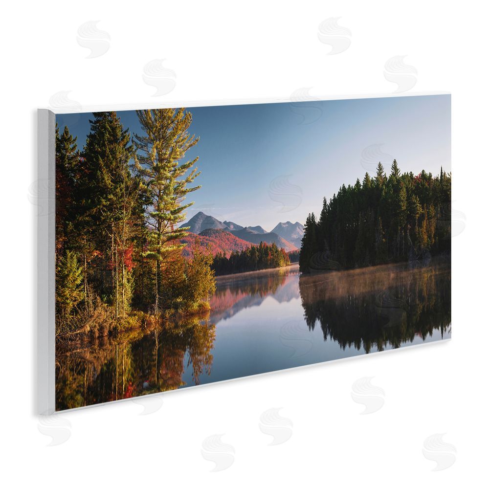Jonathan Zaharek Autumn Morning Reflection Wooden Wall Plaque Art Print