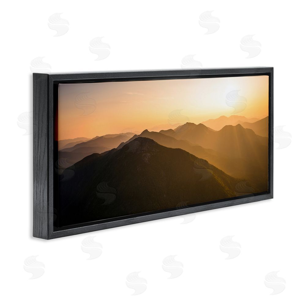 Jonathan Zaharek Sunrise Over The Adirondacks Black Floating Frame Canvas Wall Art Print