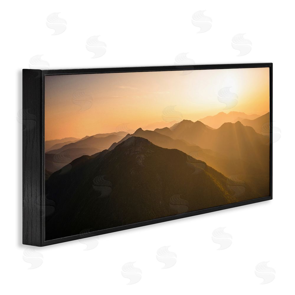 Jonathan Zaharek Sunrise Over The Adirondacks Black Framed Giclee Wall Art Print