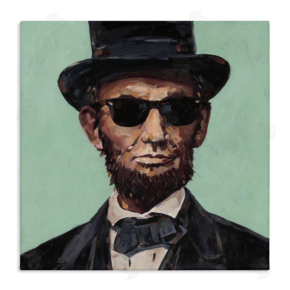 Studio Bautista Honest Abe With Shades Canvas Wall Art Print