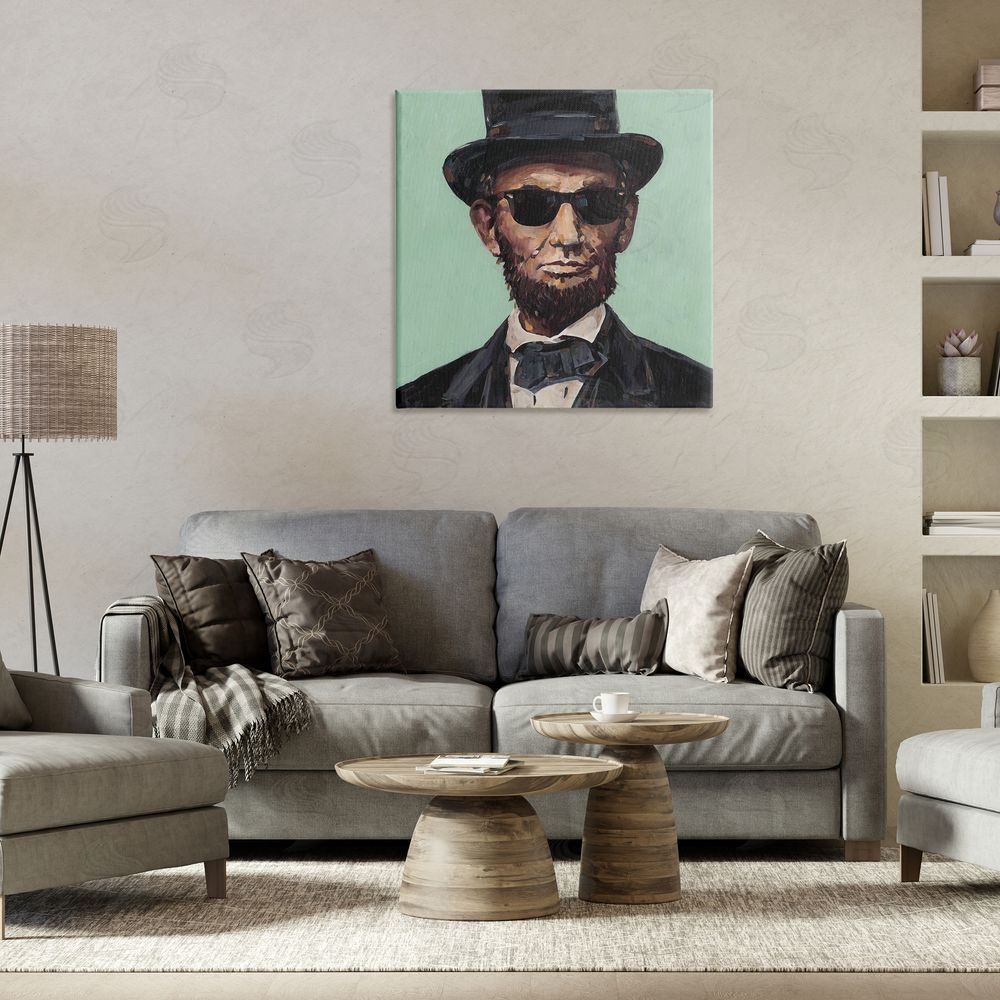 Studio Bautista Honest Abe With Shades Canvas Art on Wall