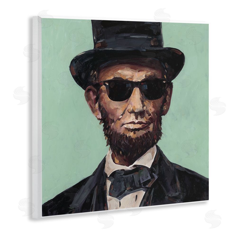 Studio Bautista Honest Abe With Shades Wall Plaque Art Print