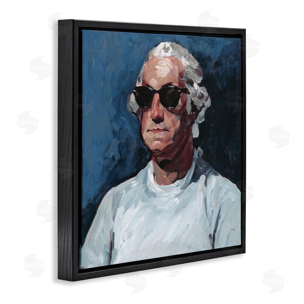 Studio Bautista Washington with Shades Black Floating Frame Canvas Wall Art Print