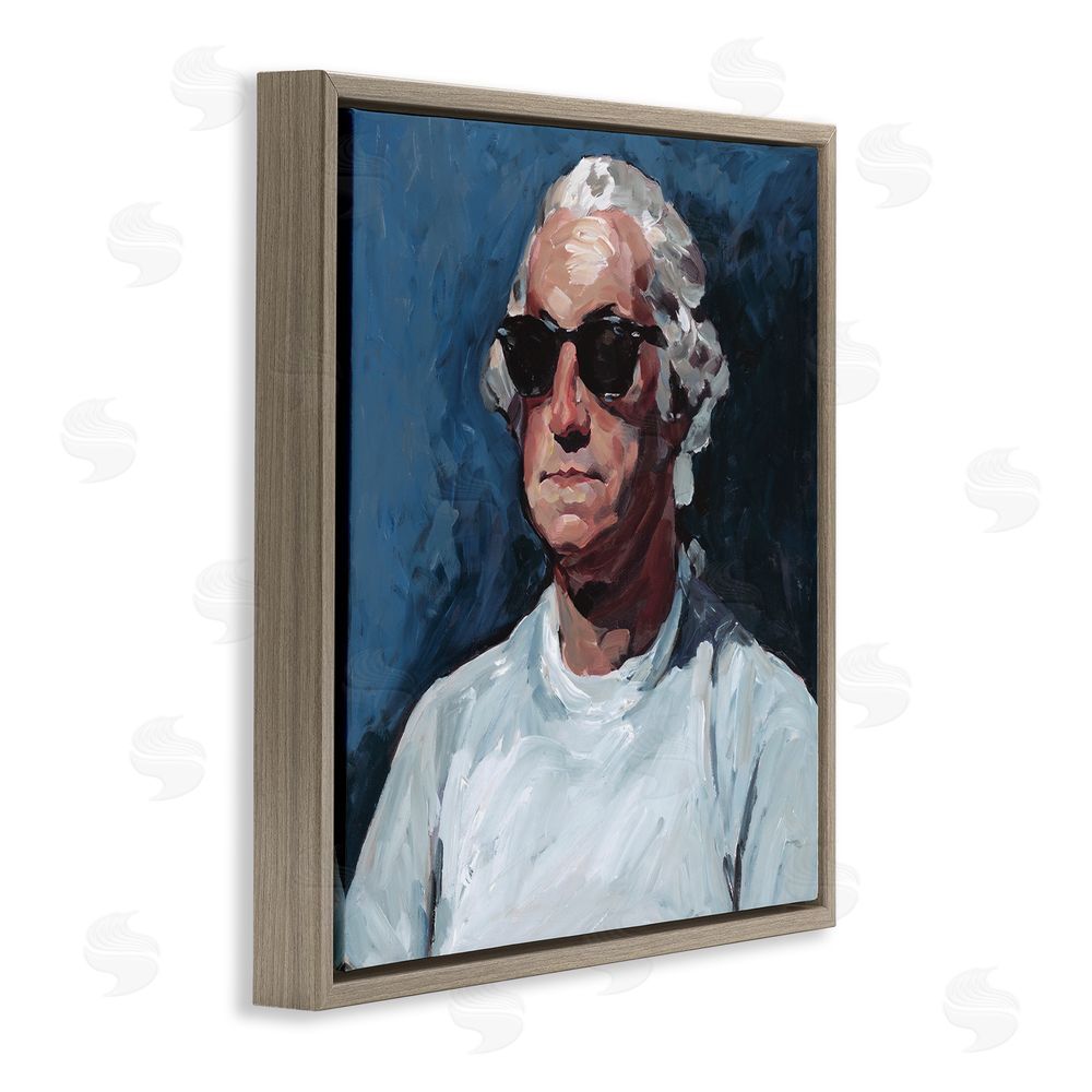 Studio Bautista Washington with Shades Brown Floating Frame Canvas Wall Art Print