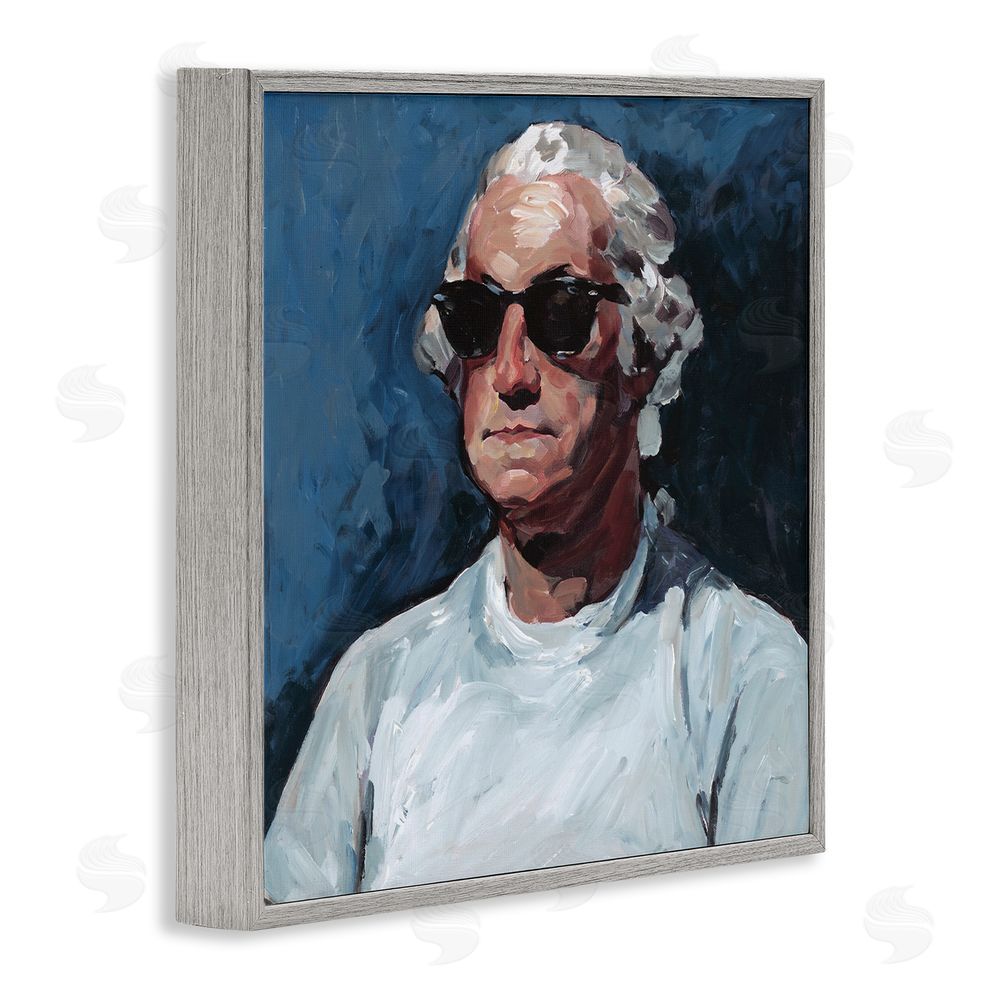 Studio Bautista Washington with Shades Gray Framed Giclee Wall Art Print