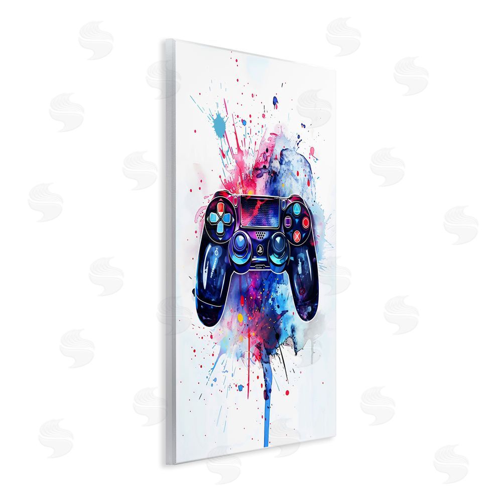 Creative Studio Burst of Color Controller Wall Plaque Art Print with White Foil Wrap