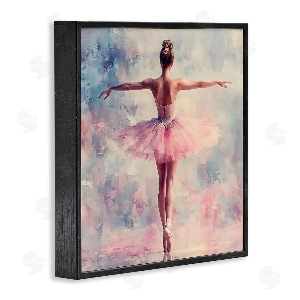 Creative Studio Elegant Ballet Dancer in Motion Black Framed Giclee Wall Art