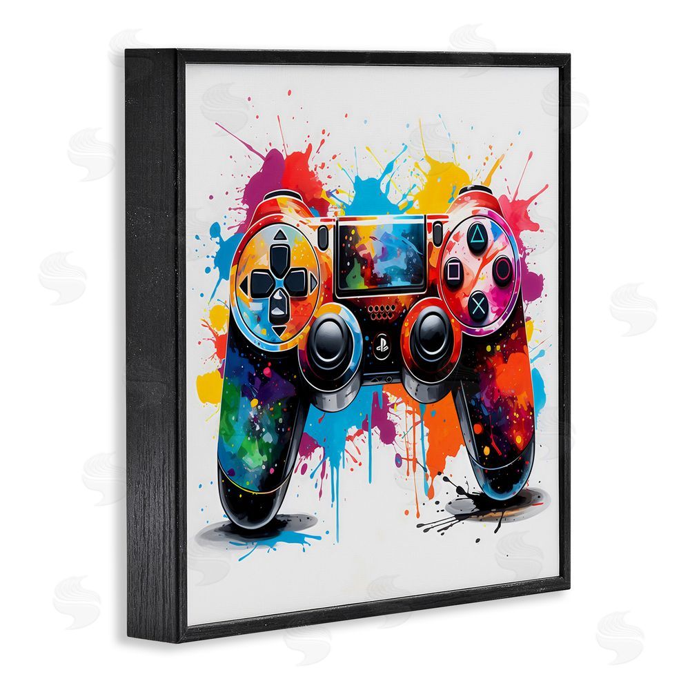 Creative Studio Playful Bright Game Controller Black Framed Giclee Wall Art